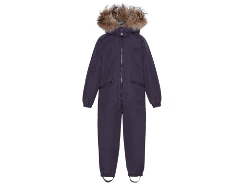 Ver de Terre flyverdragt blackberry lilla med pels- klassisk style med pels 103
